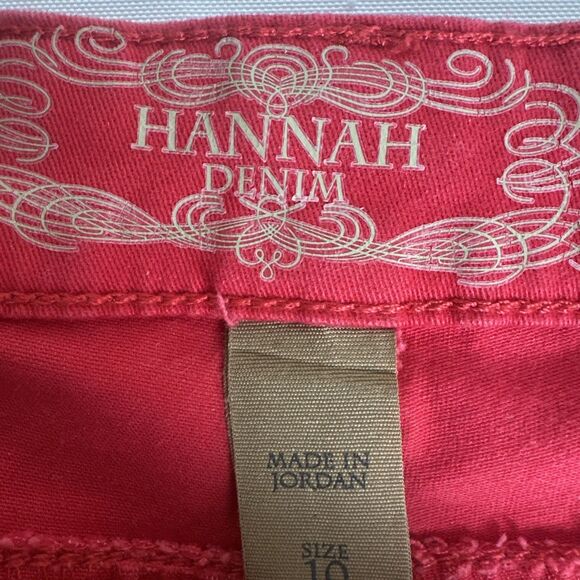 Hannah Denim Red Jeans Women’s Size 10 Stretch Flirty Fun - Picture 6 of 9